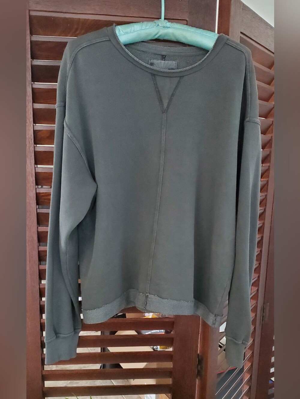 Women's Crewneck Sweatshirt - Charcoal Gray.  Medium